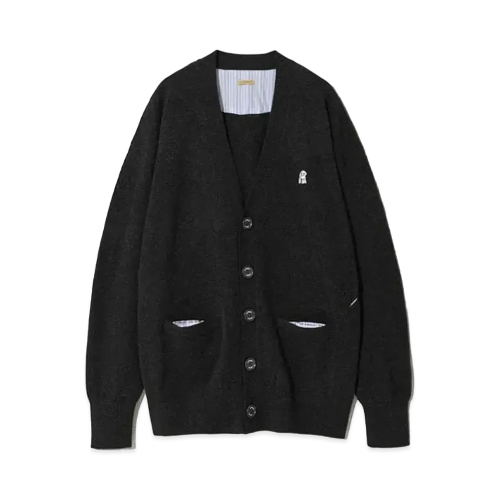 UNDERCOVER The Shepherd Cashmere Knit Cardigan "T Charcoal"