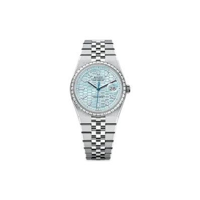 ROLEX Land-Dweller 36mm Platinum Diamond 127286TBR "Ice Blue"