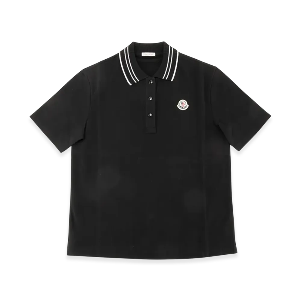 Moncler Women's Patch Polo Shirt "Black"