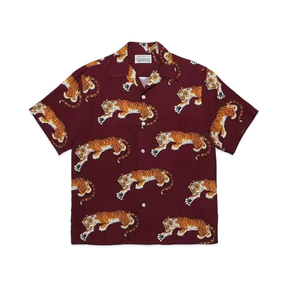 WACKO MARIA x TIM LEHI HAWAIIAN S/S SHIRT 20SS "Bordeaux"
