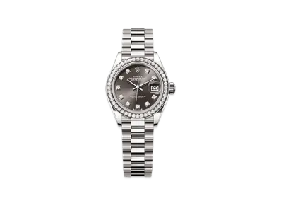 ROLEX Lady-Datejust 28mm White Gold Diamond 279139RBR "Dark Grey"