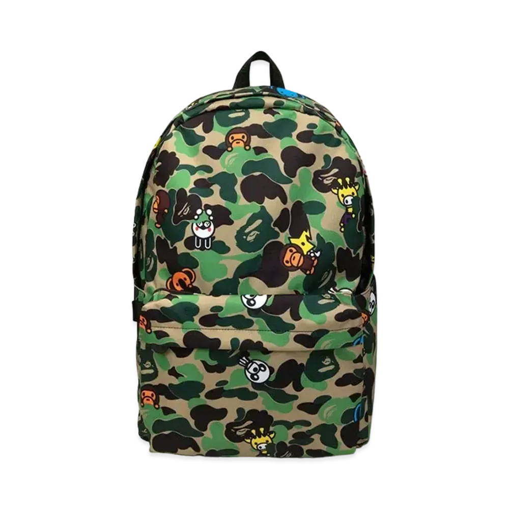 A BATHING APE Baby Milo Large Backpack "Green"