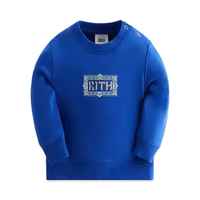 Kith Baby Treats Hanukkah Hebrew Logo Crewneck "Current"