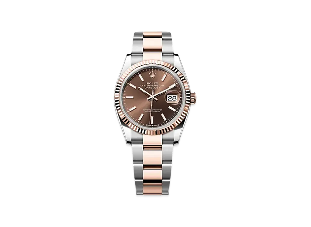 ROLEX Datejust 36 Oystersteel & Everose Gold "Brown"