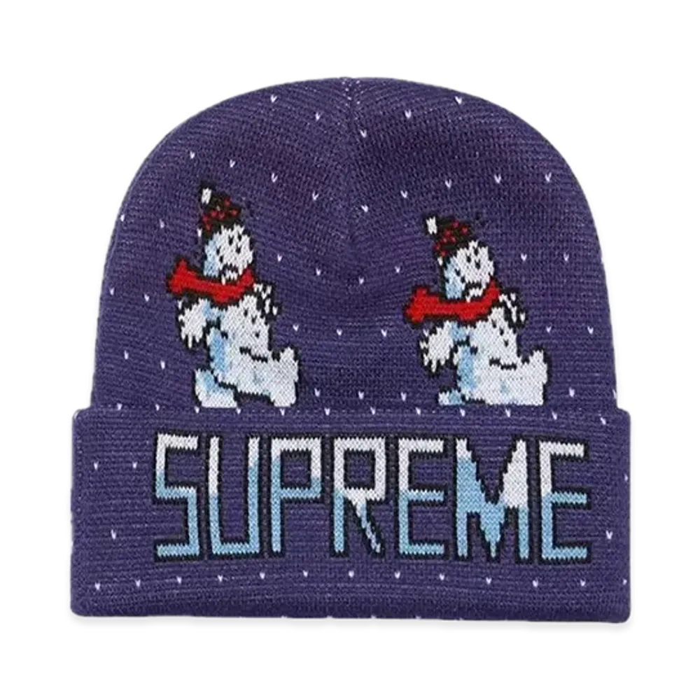 Supreme Snowman Beanie "Light Navy"