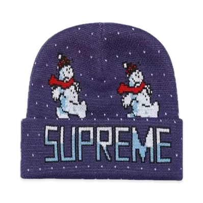 Supreme Snowman Beanie "Light Navy"