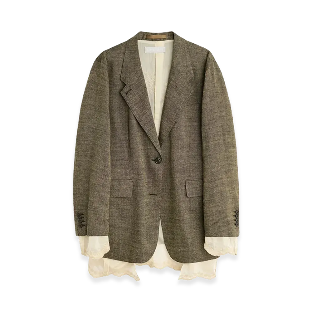OUR LEGACY Women's Drip Blazer "Deep Husk Soft Grain Weave"
