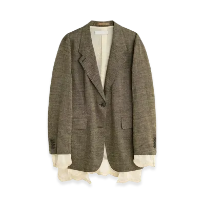 OUR LEGACY Women's Drip Blazer "Deep Husk Soft Grain Weave"
