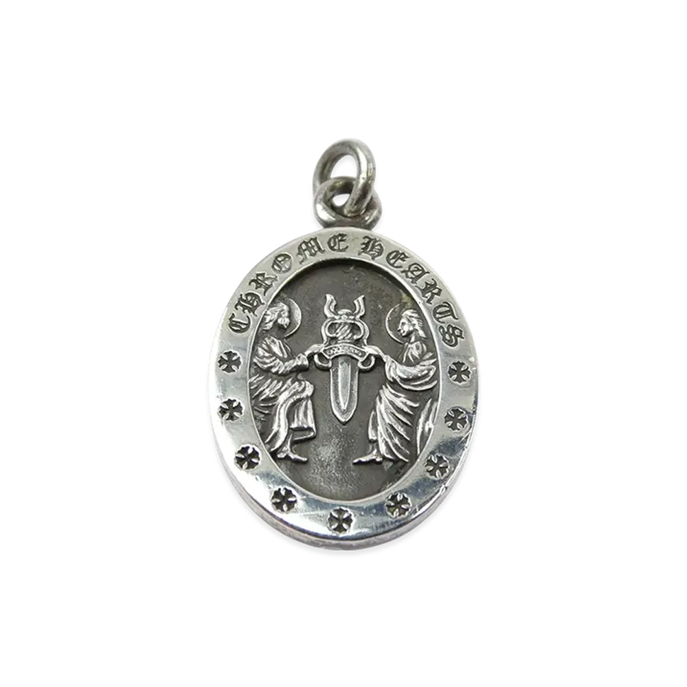 Chrome Hearts Angel Medal Oval Pendant Top "Silver"