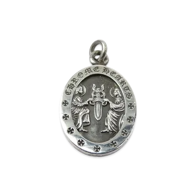 Chrome Hearts Angel Medal Oval Pendant Top "Silver"