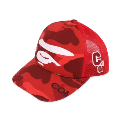 A BATHING APE x CDG OSAKA MESH CAP "Red"