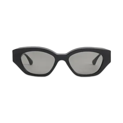 CHARLES & KEITH Recycled Acetate Sculptural Cat-Eye Sunglasses "Noir"
