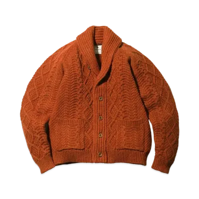 snow peak Alpaca Knit Cardigan "Maroon"