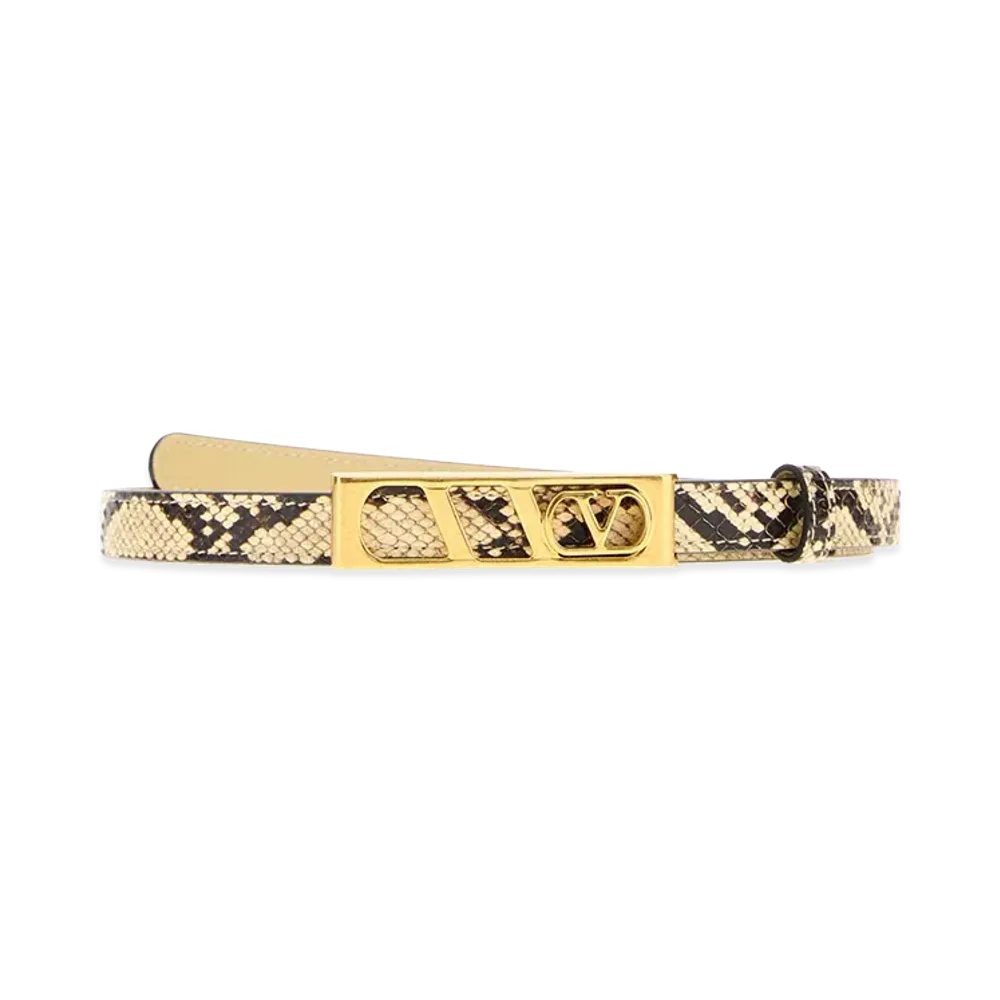 Valentino Women's Leather Reversible Belt "Multicolor/Animal Print"