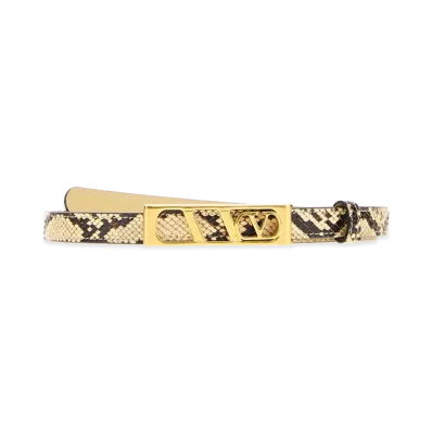 Valentino Women's Leather Reversible Belt "Multicolor/Animal Print"