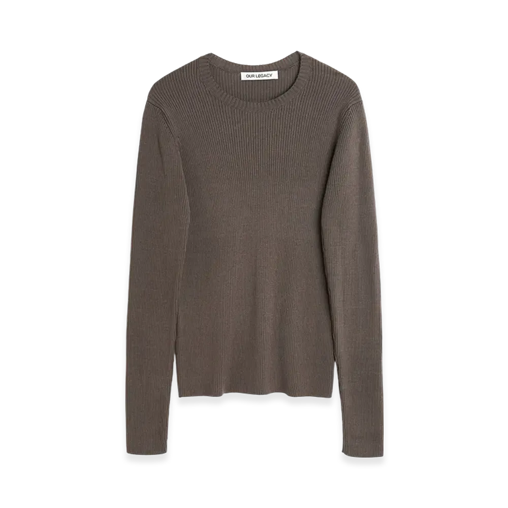 OUR LEGACY Compact Roundneck "Fog Clean Cotton"