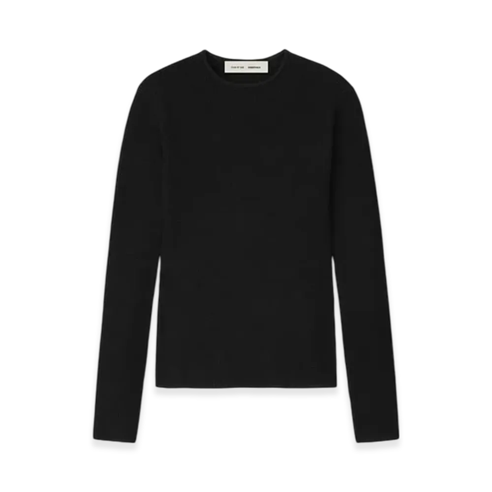 FEAR OF GOD ESSENTIALS Women's Waffle Long Sleeve Top "Vintage Black"
