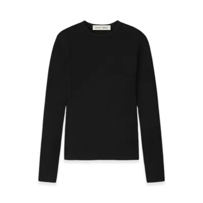 FEAR OF GOD ESSENTIALS Women's Waffle Long Sleeve Top "Vintage Black"