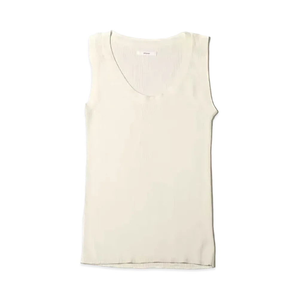 atmos pink Basic Ribbed Tank Top "White"
