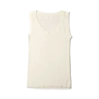 atmos pink Basic Ribbed Tank Top "White"