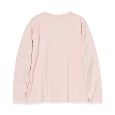 AURALEE Luster Plaiting Boat-Neck L/S Tee "Pale Pink"