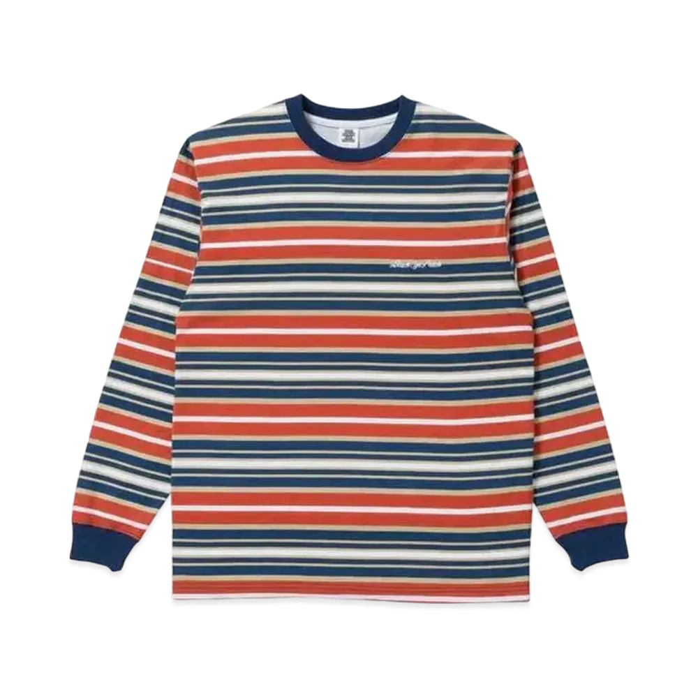 BlackEyePatch Royal Script Bordered L/S Tee "Blue/Red"