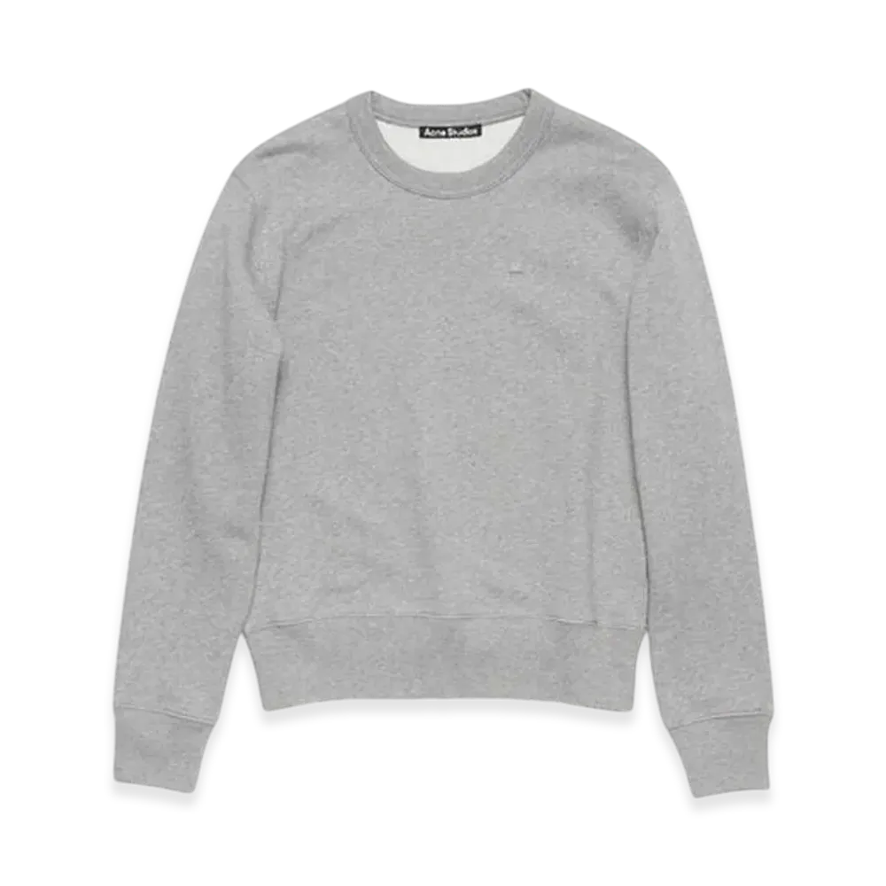 Acne Studios Regular Fit Crew Neck Sweater "Light Grey Melange"