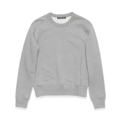 Acne Studios Regular Fit Crew Neck Sweater "Light Grey Melange"