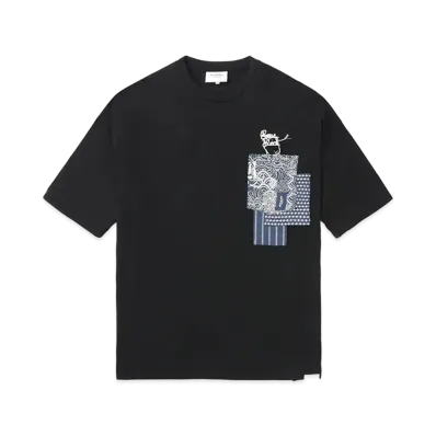 A BATHING APE Bape Black Patchwork Pocket Tee "Black"