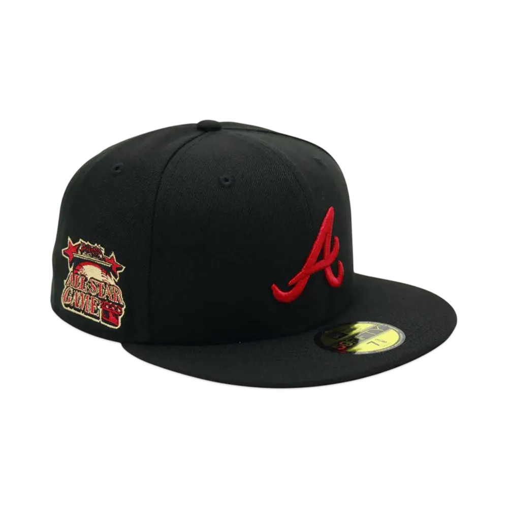 NEW ERA x THE CAP 59Fifty 'RED GAF' Atlanta Braves "Black/Scarlet"