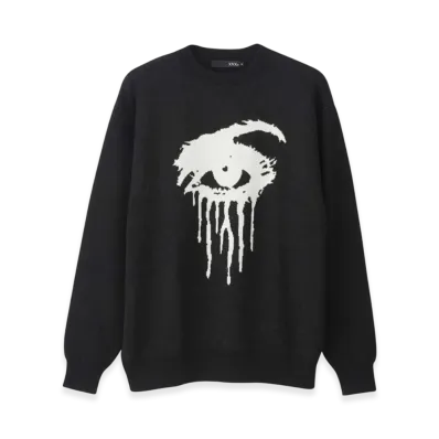 HYSTERIC GLAMOUR Screaming Eye Jacquard Sweater "Black"