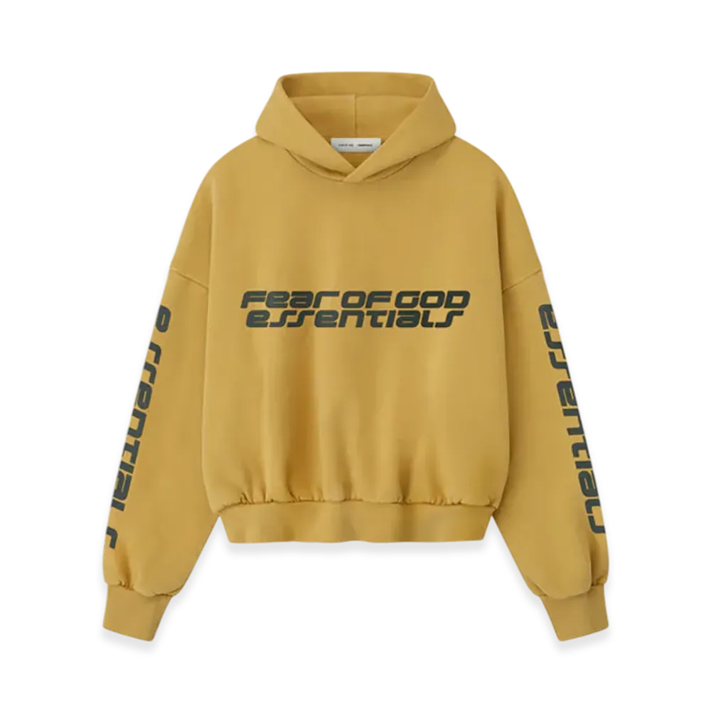 FEAR OF GOD ESSENTIALS Cropped Relaxed Hoodie "Canyon"