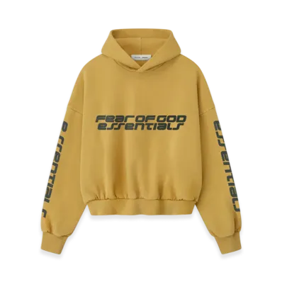FEAR OF GOD ESSENTIALS Cropped Relaxed Hoodie "Canyon"