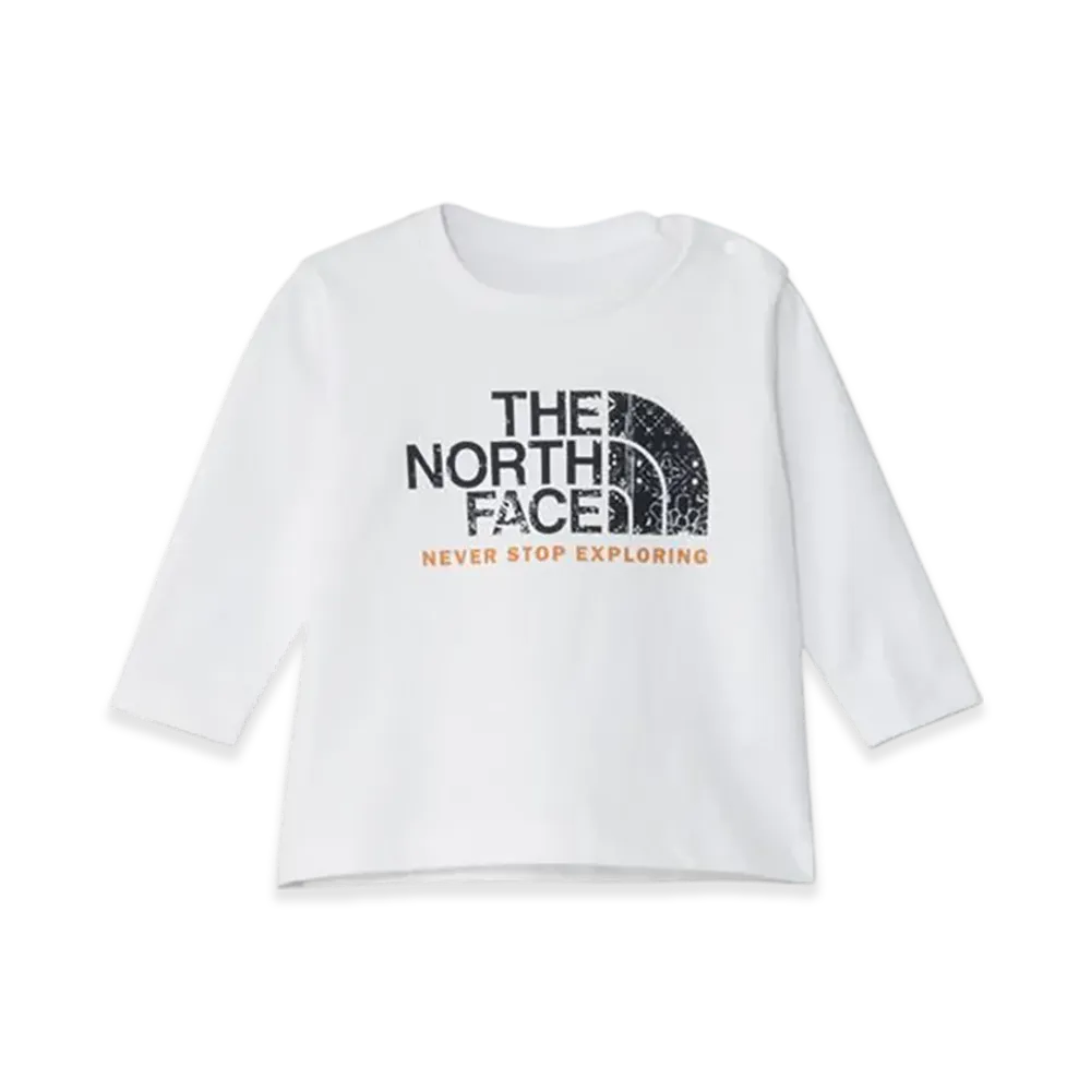 The North Face L/S Bandana Graphic Logo Tee Baby "White"
