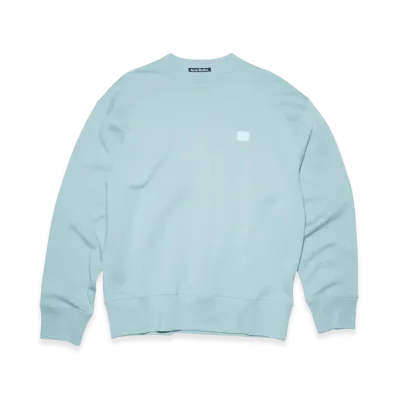 Acne Studios Fonbar Face Crewneck Sweatshirt "Ice Blue"