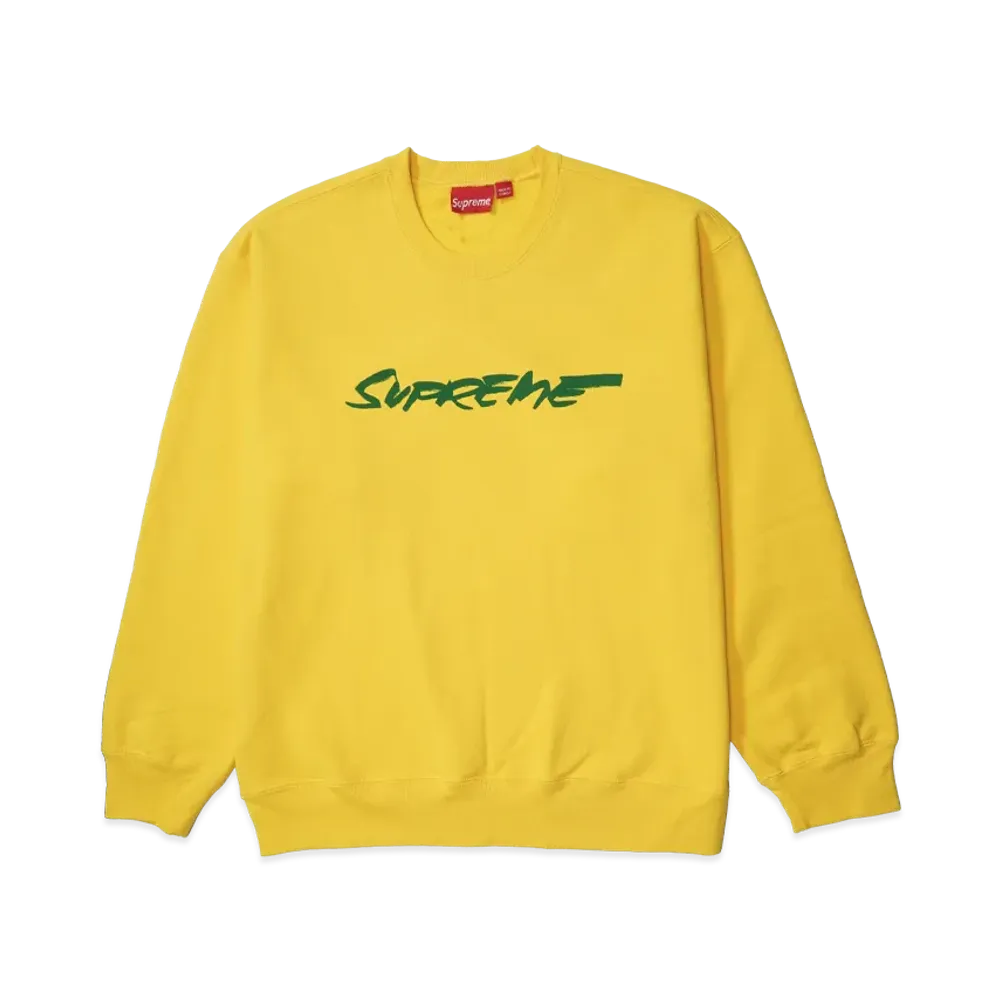 Supreme Futura Logo Crewneck "Yellow"