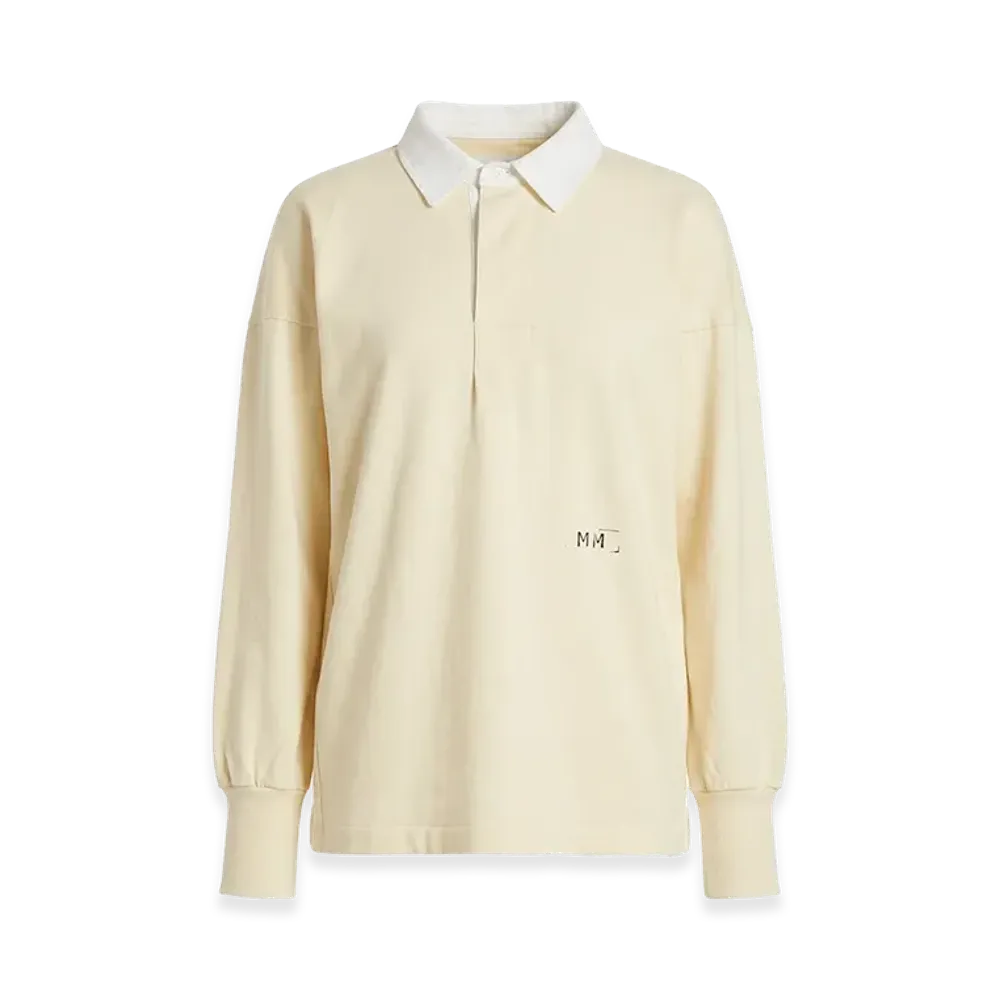 Maison Margiela Women's Polo Shirt With Print "Ivory"