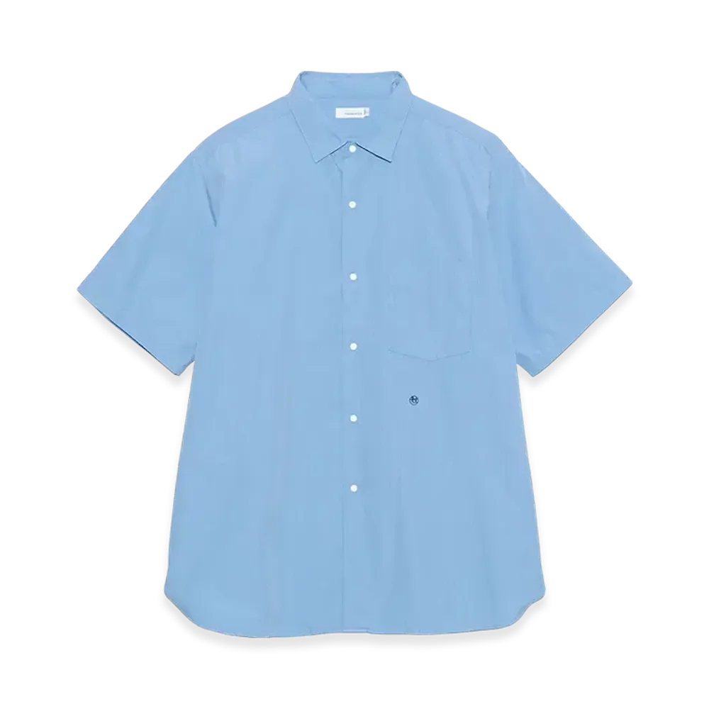 nanamica Regular Collar Wind S/S Shirt "Sax"