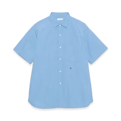 nanamica Regular Collar Wind S/S Shirt "Sax"