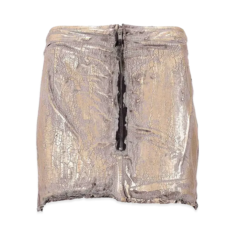 Rick Owens Women's Mini Skirt "Gold"