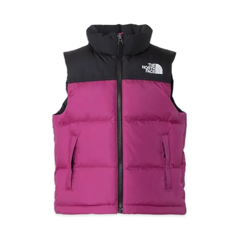 The North Face Kids Toddler Nuptse Vest "Black/Roxbury Pink"