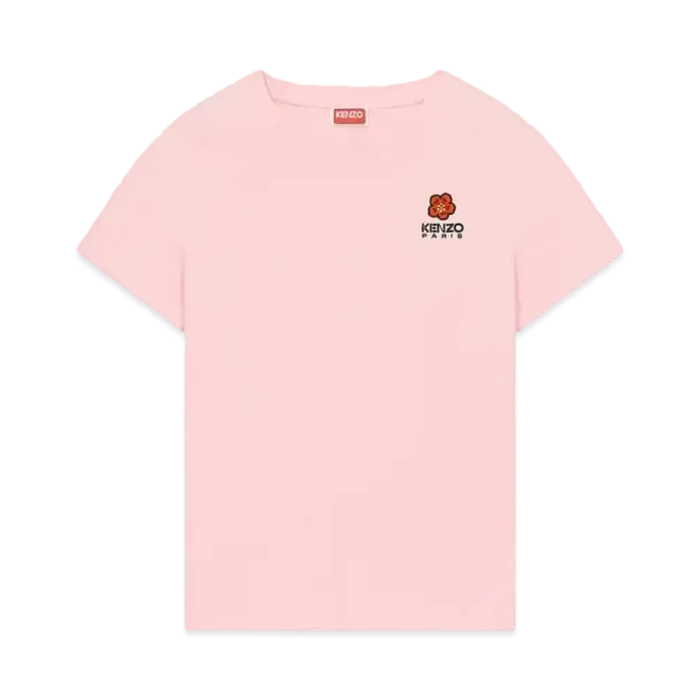 KENZO 'BOKE FLOWER' Crest Embroidery T-shirt "Faded Pink"