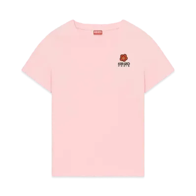 KENZO 'BOKE FLOWER' Crest Embroidery T-shirt "Faded Pink"