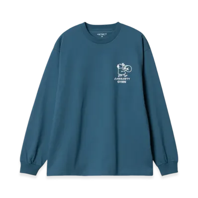 Carhartt WIP Delicious Frequencies Long Sleeve T-Shirt "Prussian Blue"