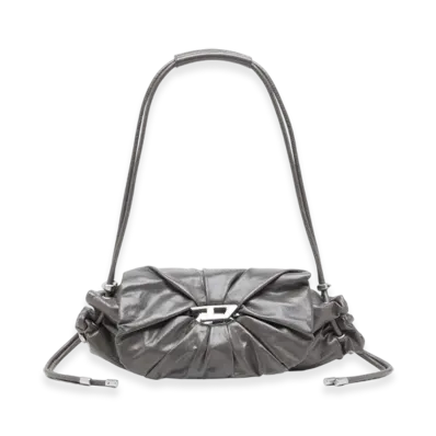 Diesel Scrunch-D Shoulder S Scrunch-D S-Shoulder Bag In Scrunched Leather "Gray"