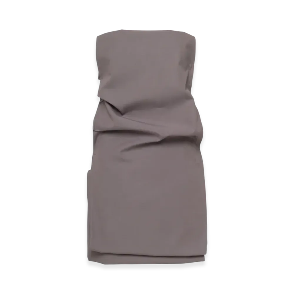 PRADA Women's Gabardine Mini-Dress "Steel Gray"