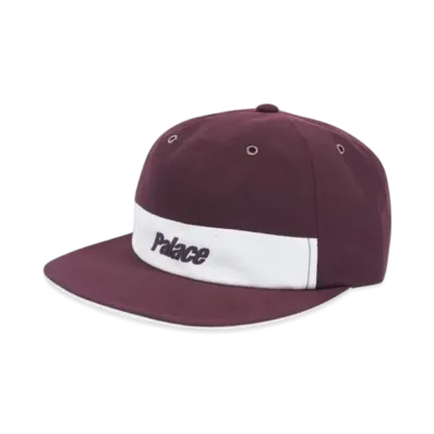 PALACE Strip 6-Panel "Burgundy White"