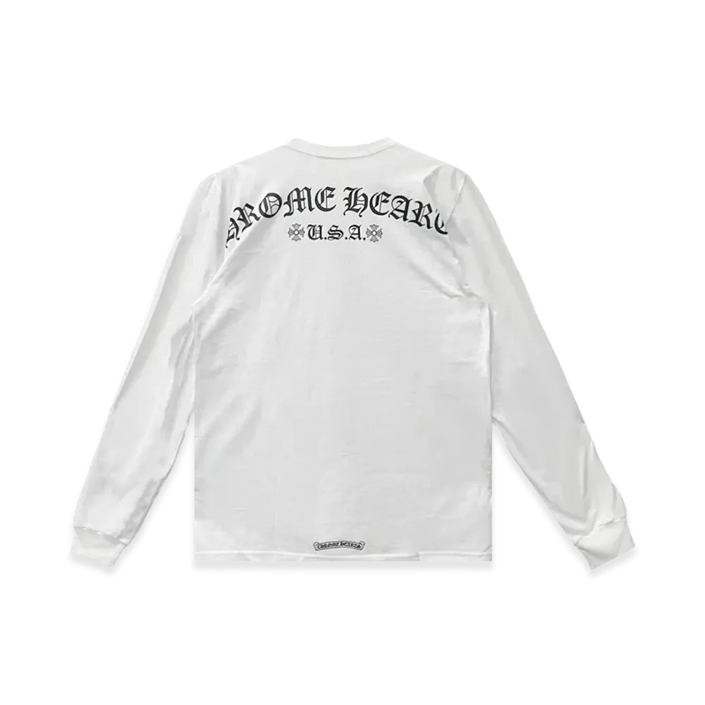 Chrome Hearts Shoulder Logo USA L/S T-Shirt "White"