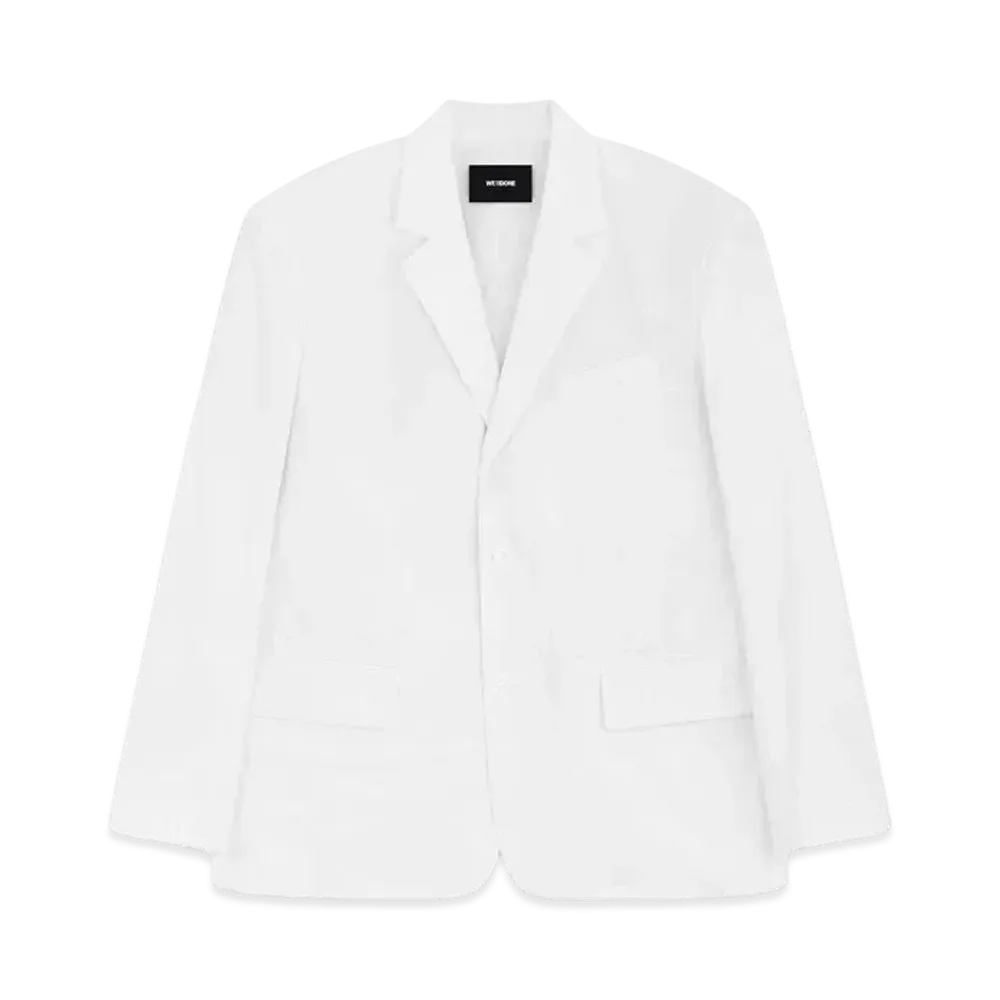 WE11DONE Crinkled Blazer "White"