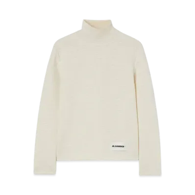 Jil Sander Women's High-Neck Top "Porcelain"